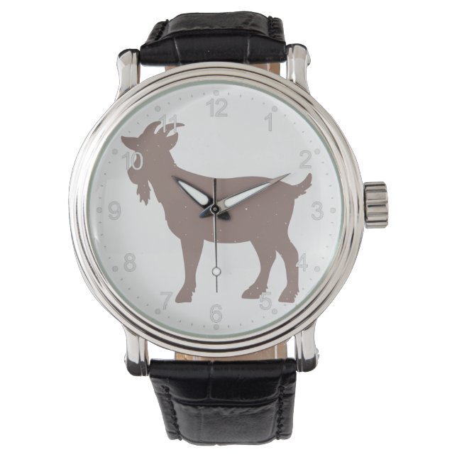 Reloj De Pulsera Silhouette de granja de animales de cabra (Anverso)