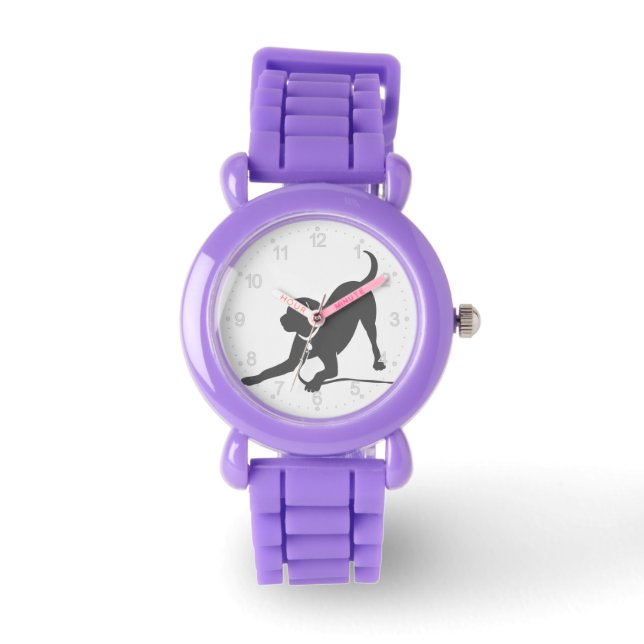 Reloj De Pulsera Silhouette de recuperación de Labrador (Anverso)