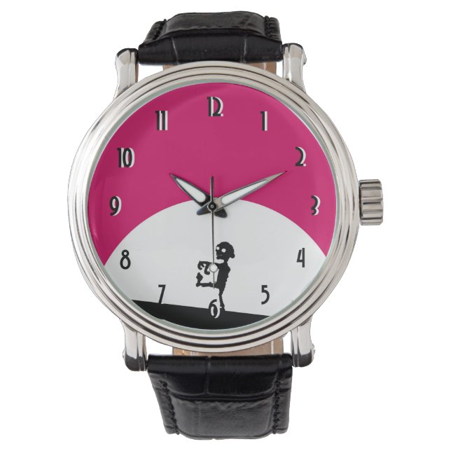 Reloj De Pulsera Silhouette zombie con luna llena (Anverso)