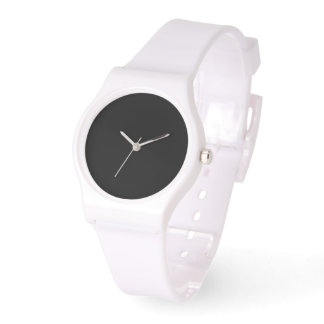 Reloj De Pulsera Silicona blanca de marcado negro