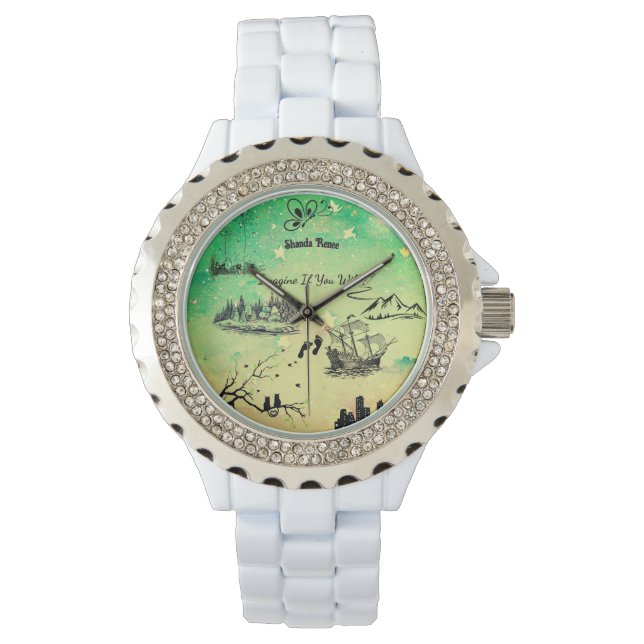 Reloj De Pulsera "Silouette surrealista 'Imagine If' (Anverso)