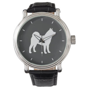 Reloj De Pulsera Silueta de Akita
