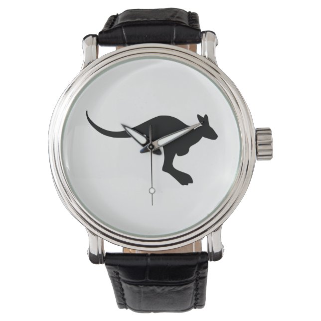 Reloj De Pulsera Silueta de canguro (Anverso)
