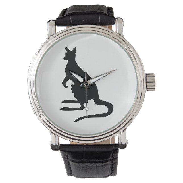 Reloj De Pulsera Silueta de canguro (Anverso)