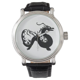 Reloj De Pulsera Silueta de Dragón Asiático