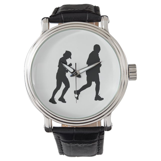 Reloj De Pulsera Silueta de jogging (Anverso)