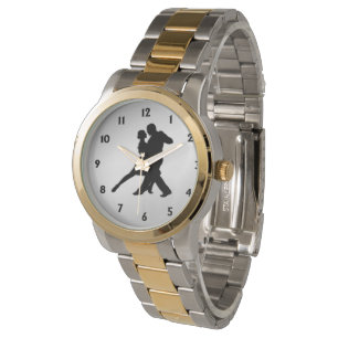 Reloj De Pulsera Silueta de los bailarines del tango