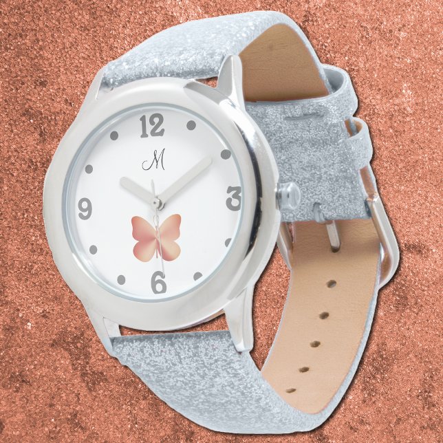 Reloj De Pulsera silueta de mariposa con aspecto de oro Rosa (Subido por el creador)