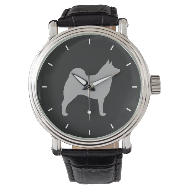 Reloj De Pulsera Silueta de Norwegian Elkhound (Anverso)