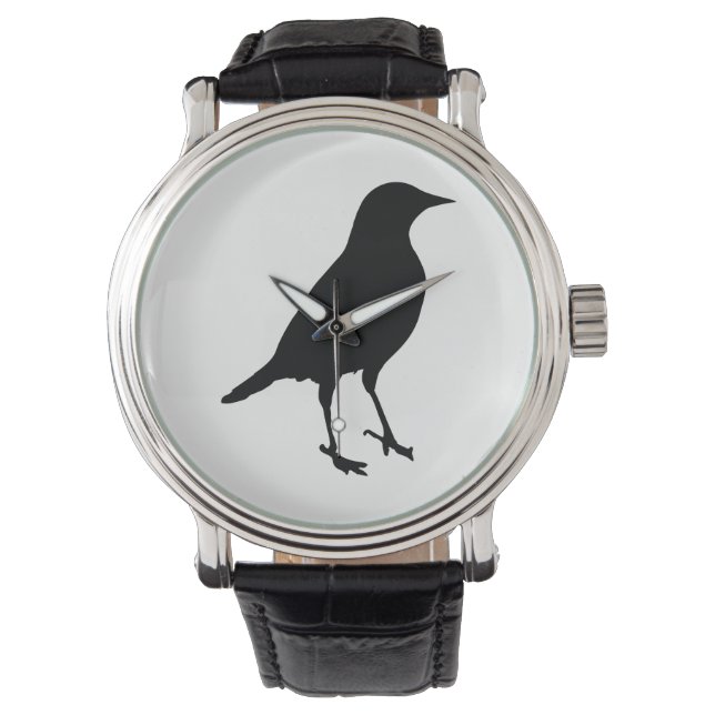 Reloj De Pulsera Silueta de pájaro (Anverso)