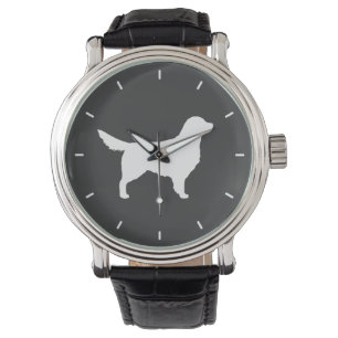 Reloj De Pulsera Silueta de Retriever Dorado