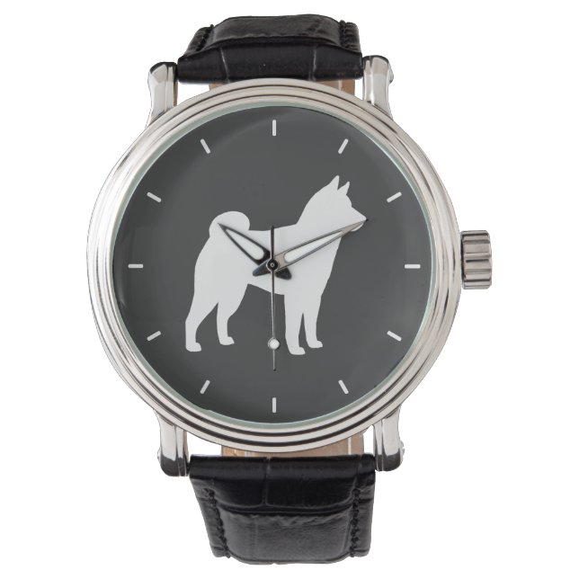 Reloj De Pulsera Silueta de Shiba Inu (Anverso)