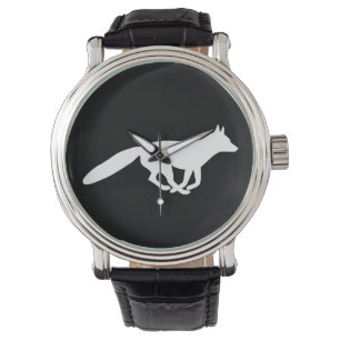 Reloj De Pulsera Silueta del Fox blanco