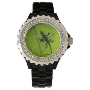 Reloj De Pulsera Silueta del Gecko
