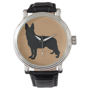 Reloj De Pulsera Silueta del pastor alemán