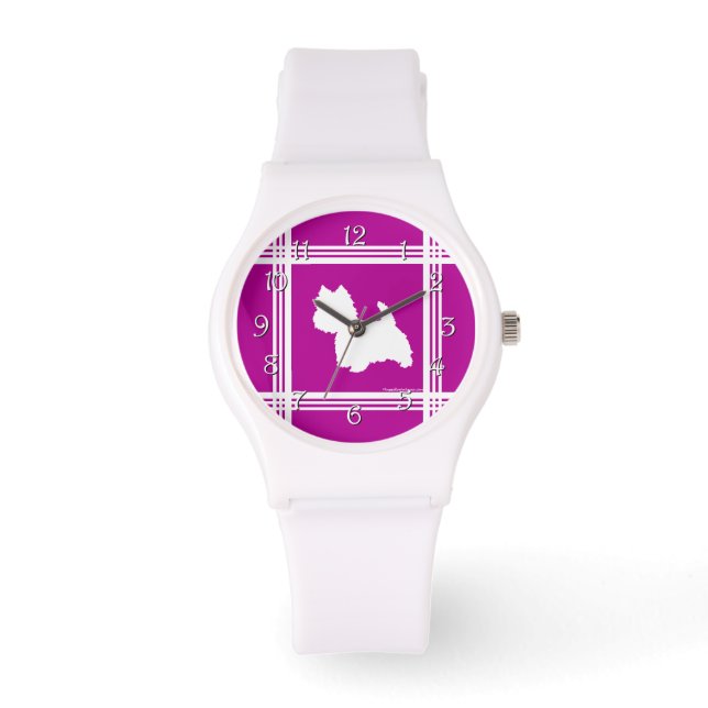 Reloj De Pulsera Silueta Westie (Anverso)