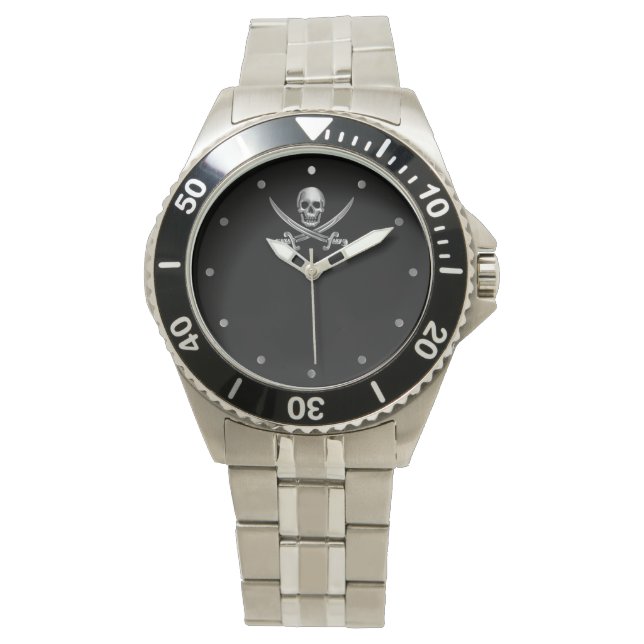 Reloj De Pulsera Silver Jolly Roger (Anverso)