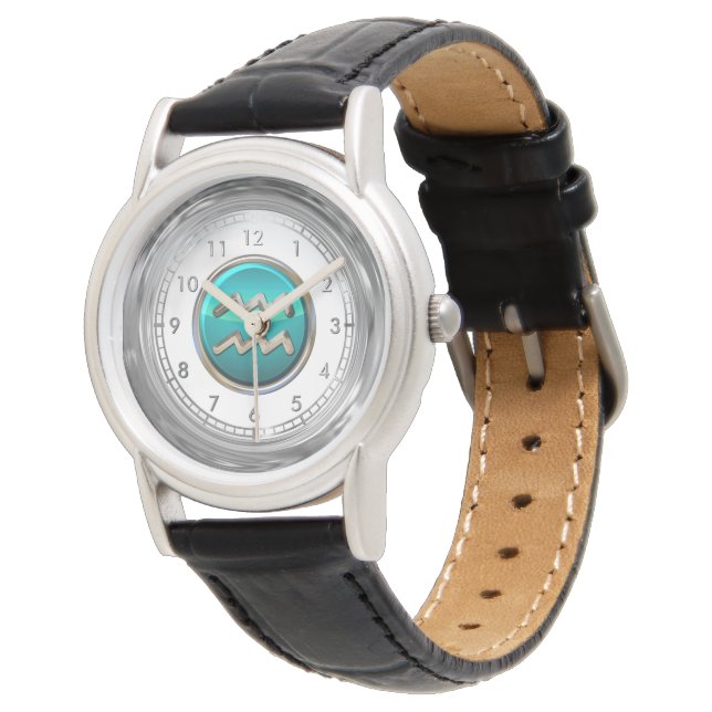 Reloj De Pulsera Símbolo astrológico acuario (Angular)