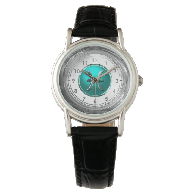 Reloj De Pulsera Símbolo astrológico Pisces (Anverso)