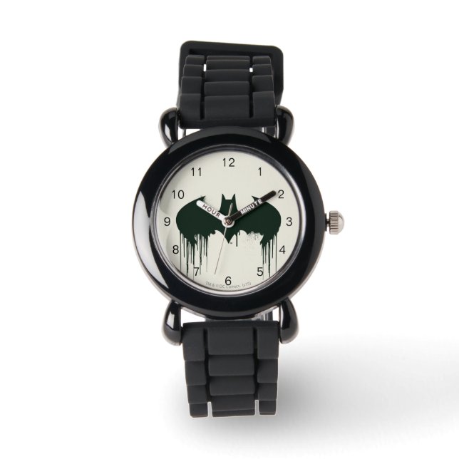Reloj De Pulsera Símbolo de Batman | Logo de Spraypaint (Anverso)