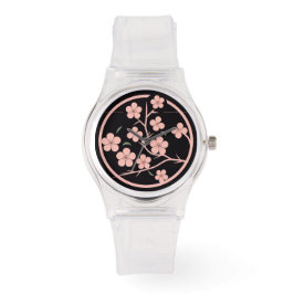 Reloj De Pulsera Símbolo de floración de cerezo, minimalismo, rosa