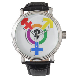 Reloj De Pulsera SÍMBOLO DE GÉNERO RAINBOW 3D -.png