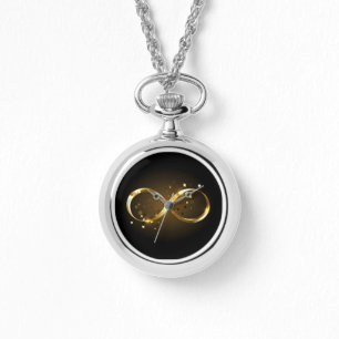Reloj De Pulsera Símbolo de infinito dorado