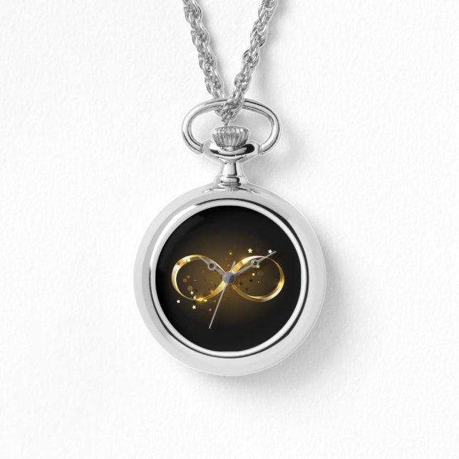 Reloj De Pulsera Símbolo de infinito dorado (Anverso)