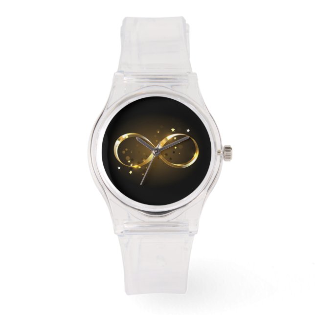 Reloj De Pulsera Símbolo de infinito dorado (Anverso)