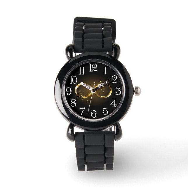 Reloj De Pulsera Símbolo de infinito dorado (Anverso)