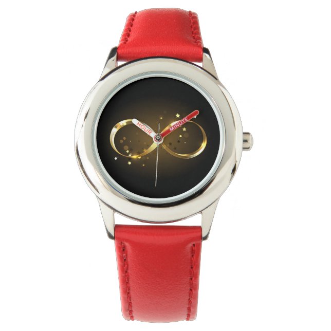 Reloj De Pulsera Símbolo de infinito dorado (Anverso)