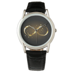 Reloj De Pulsera Símbolo de infinito dorado