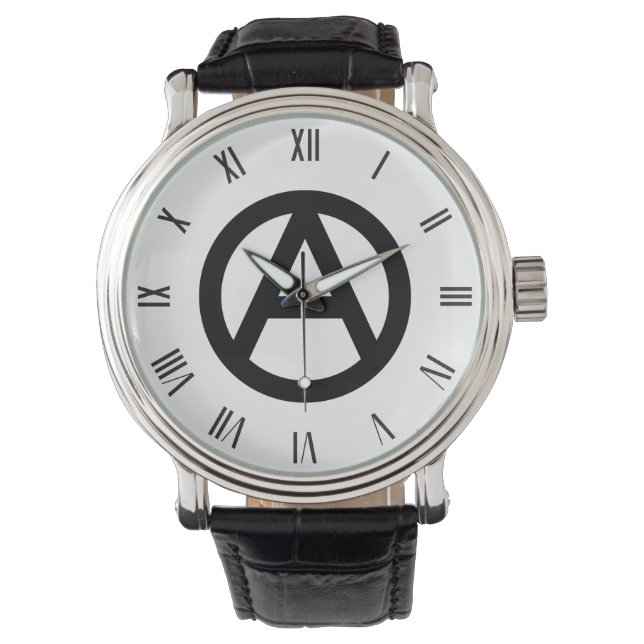 Reloj De Pulsera Símbolo de la anarquía en BLACK (Anverso)