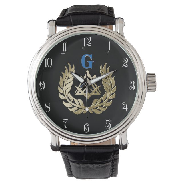 Reloj De Pulsera Símbolo de la mampostería dorada (Anverso)