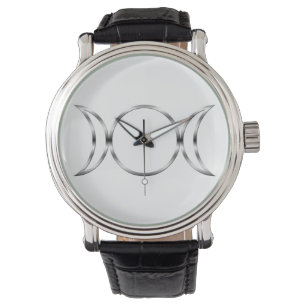 Reloj De Pulsera Símbolo de la Triple Diosa de Pagan Caída
