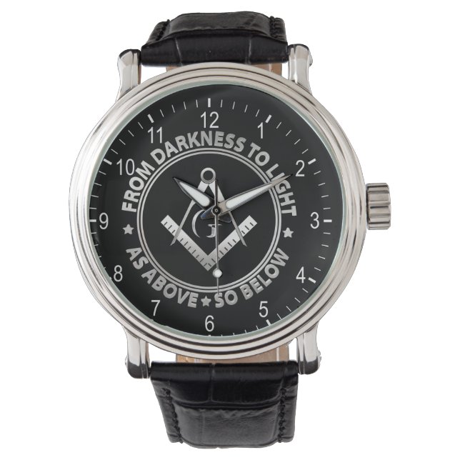 Reloj De Pulsera Símbolo de masonería (Anverso)