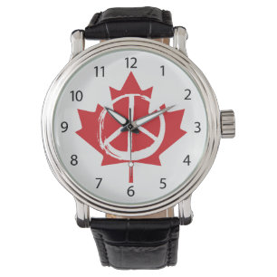 Reloj De Pulsera Símbolo de paz Canadá no se vende a Estados Unidos