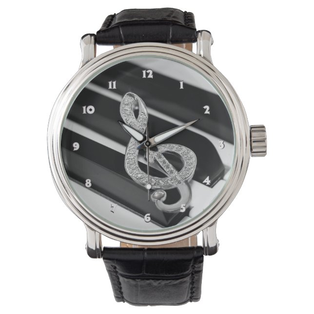 Reloj De Pulsera Símbolo de piano Gclef (Anverso)