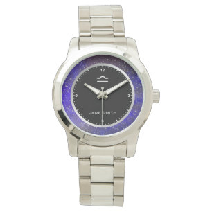 Reloj De Pulsera Símbolo de Rótulo libra zodiaco galaxia Estrellas