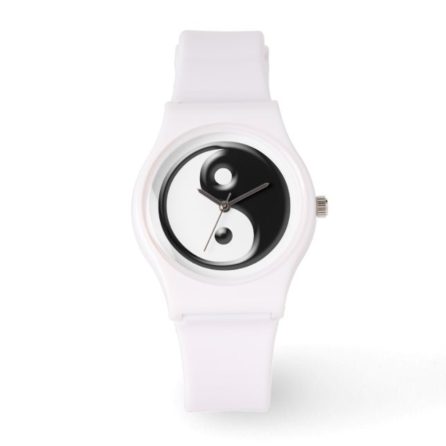 Reloj De Pulsera Símbolo de Yang negro (Anverso)
