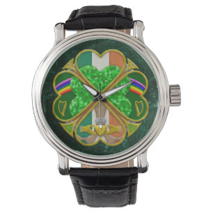 Reloj De Pulsera Símbolo del Patrimonio del Trébol Celta Inspirado 