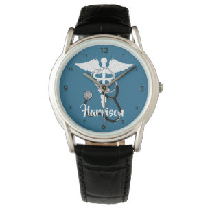 Reloj De Pulsera Símbolo del personal médico del Caduceus persona
