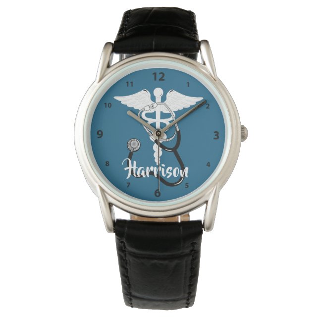 Reloj De Pulsera Símbolo del personal médico del Caduceus Personali (Anverso)