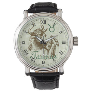 Reloj De Pulsera Símbolo del tauro del Rótulo del zodiaco