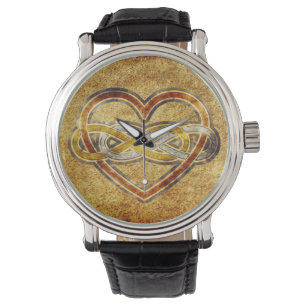 Reloj De Pulsera Símbolo doble Infinity Heart BiColor