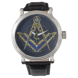 Reloj De Pulsera Símbolo freemasonico cuadrado y brújulas