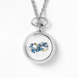 Reloj De Pulsera Símbolo infinito de mariposas Morpho azules