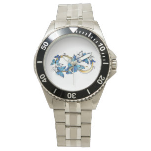 Reloj De Pulsera Símbolo infinito de mariposas Morpho azules