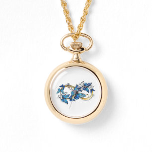 Reloj De Pulsera Símbolo infinito de mariposas Morpho azules
