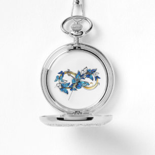 Reloj De Pulsera Símbolo infinito de mariposas Morpho azules